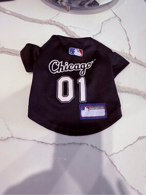 Pets First Black Pet Jersey with Red and Blue Accents